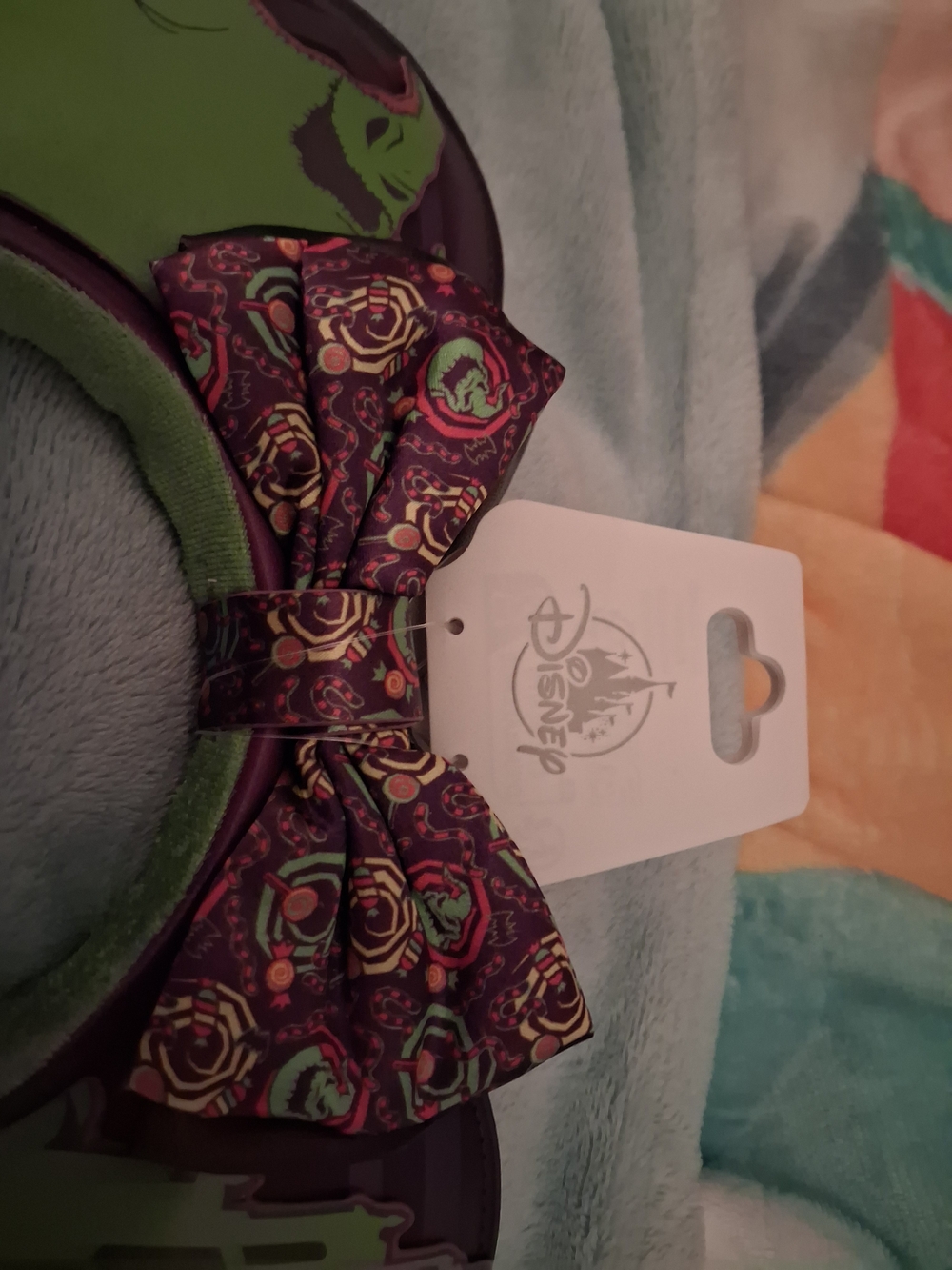Disney Parks Exclusive 2025 Oogie Boogie Bash Glow In The Dark Minnie Ears NWT - Picture 6 of 6